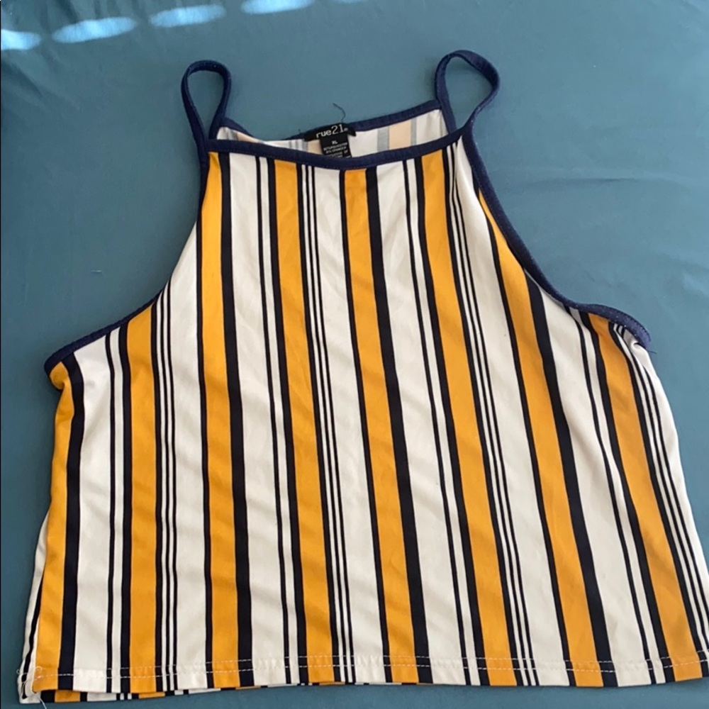 Stripped spaghetti strap